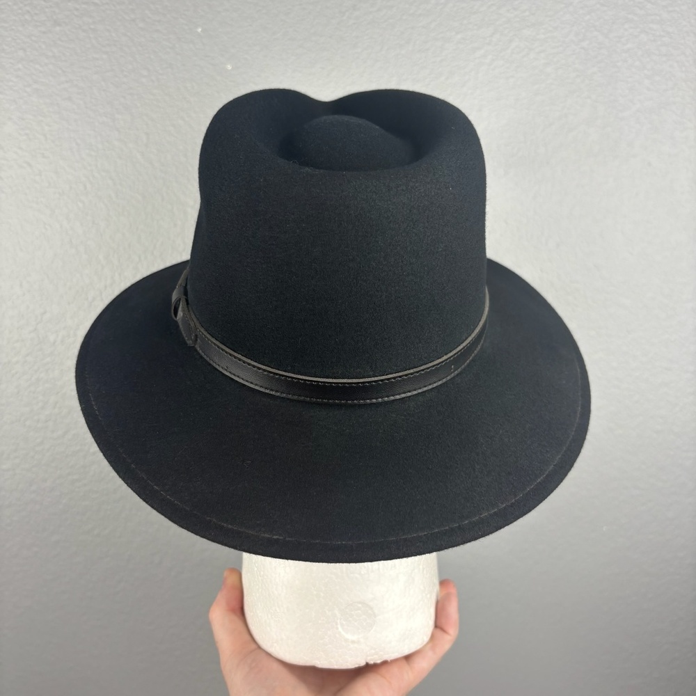 Pendleton Black 100% Wool Fedora Hat - image 4